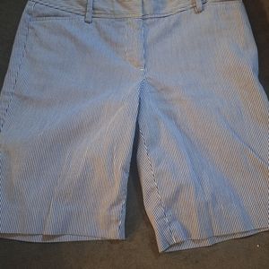 Blue and white stripped shorts
